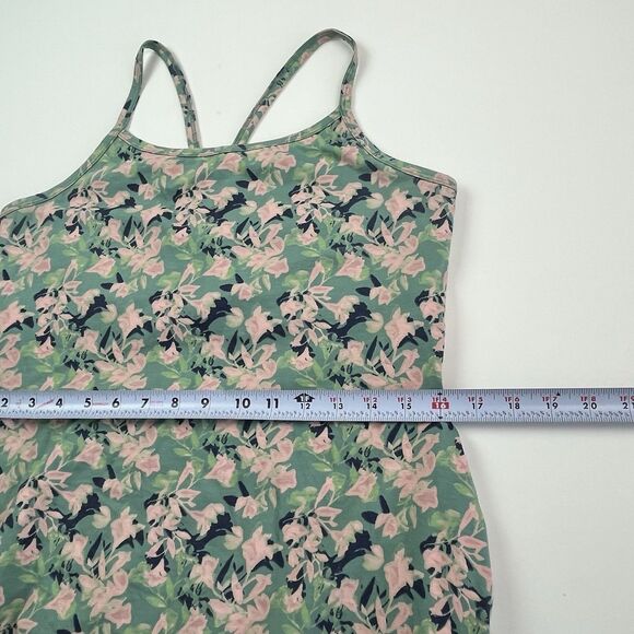 Pact Organic Cotton Floral Midi Dress L Green Pink Strappy Boho Cottagecore Eco - Picture 8 of 14